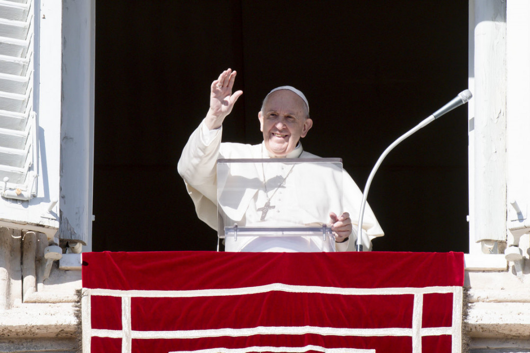 Papež Frančišek pri današnji opoldanski molitvi