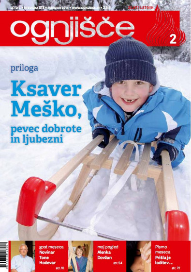 Ognjišče, februar 2014, naslovnica
