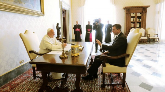 Predsednik Pahor pri papežu