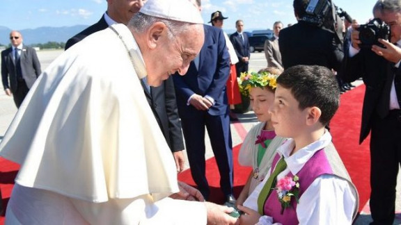 Papežev prihod v Ženevo