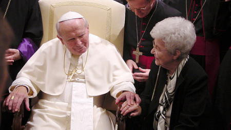 Chiara Lubich in papež Janez Pavel II.