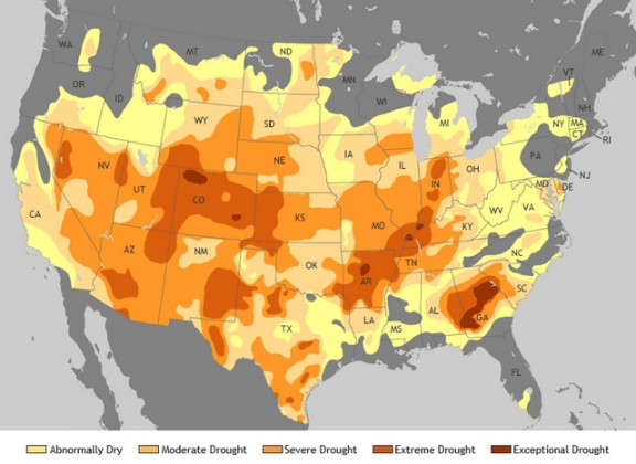 ZDA suša 2012