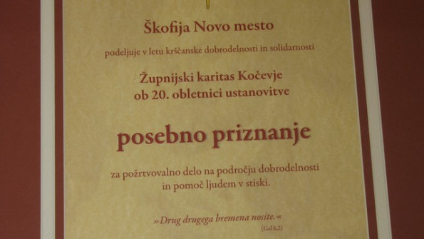 Priznanje ŽK Kočevje, foto: PG
