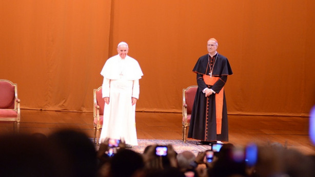Papež Frančišek na srečanju z voditelji Brazilije
