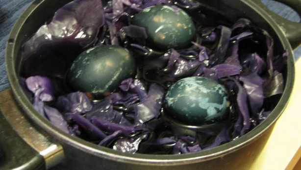Jajca za modre pirhe kuhamo v rdečem zelju foto: Miša Pušenjak