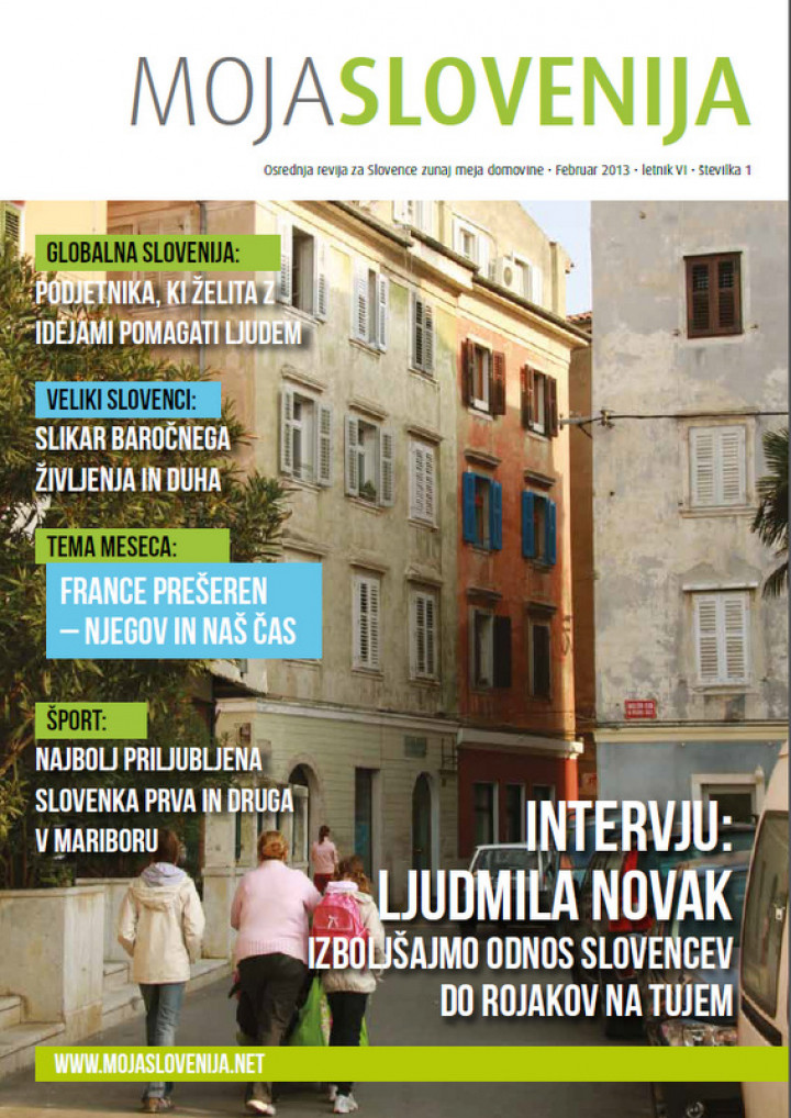 Naslovnica Moje Slovenije, februar 2013