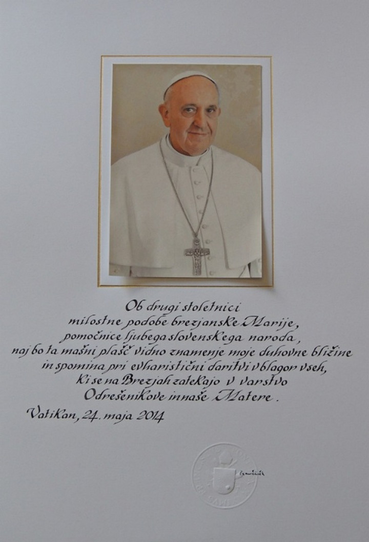 Sporočilo papeža Frančiška