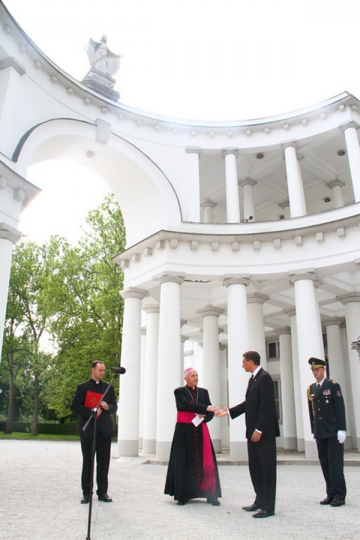 Nadškof Zore in predsednik Pahor