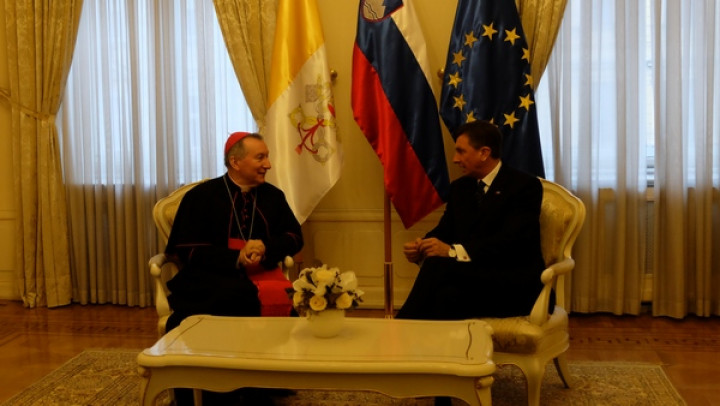 Kardinal Parolin in predsednik Pahor