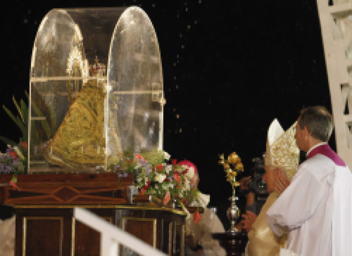 Papež pred podobo Device ljubezni