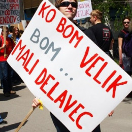 Študentski protesti (photo: Klub študentov Poljanske doline)