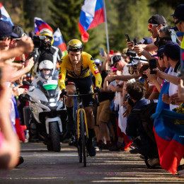 Kolesarska dirka po Italiji, 20. etapa: Trbiž - Svete Višarje. Slovenski kolesar Primož Roglič (Jumbo-Visma). (photo: Anže Malovrh/STA)