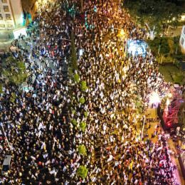 Demonstracije v Tel Avivu (photo: @Yonatan_Touval / X)