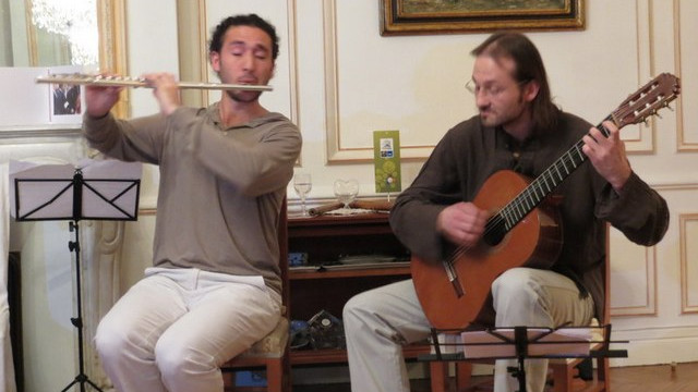 Duet Molina in Bajda v Parizu (foto: Arhiv Društva Slovencev v Parizu)