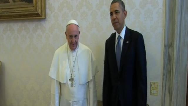 Obama in papež Frančišek (foto: Rome Reports)
