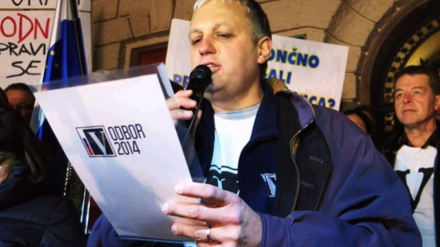 Aleš Primc na shodu Odbora 2014 (foto: Odbor 2014)