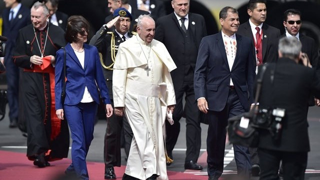 Papež v Ekvadorju (foto: Radio Vatikan)