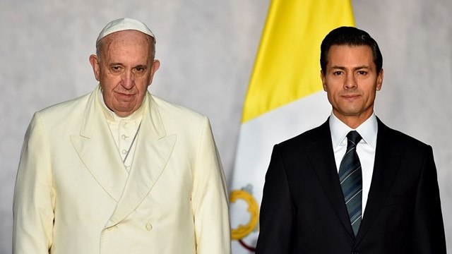 Papež in mehiški predsednik (foto: Radio Vatikan)