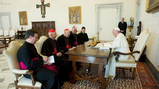 Vodstvo CCEE pri papežu (foto: Radio Vatikan)