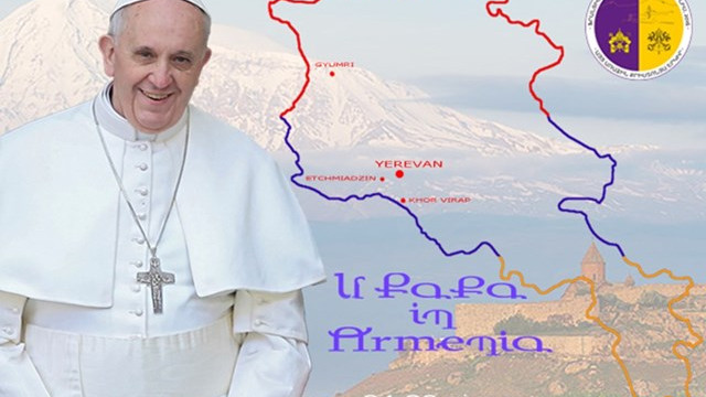 Plakat papeževega obiska v Armeniji (foto: Radio Vatikan)