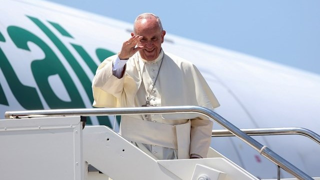 Papež, letalo (foto: Radio Vatikan)