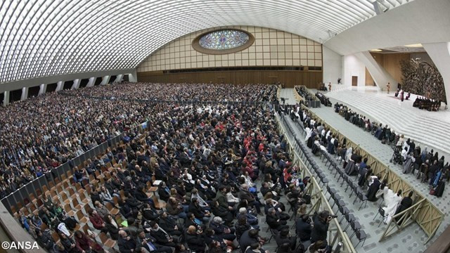 Papeževo srečanje s predstavniki Občestvene ekonomije (foto: Radio Vatikan)