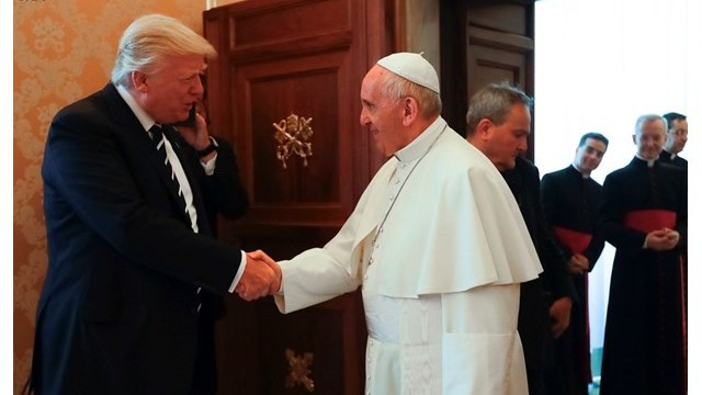 Trump pri papežu (foto: Radio Vatikan)