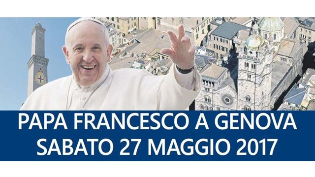 Papež v Genovi (foto: Radio Vatikan)