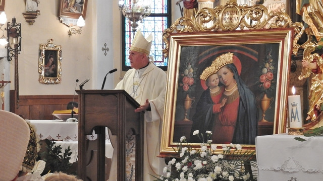 Nadškof Zore med sveto mašo (foto: P. Ivan Rampre)