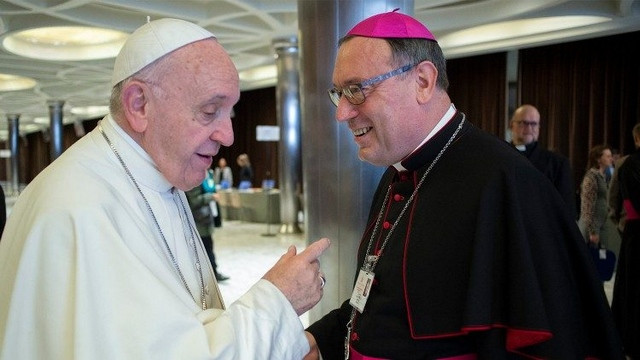 Papež Frančišek in nadškof Alojzij Cvikl (foto: vaticannews.va)