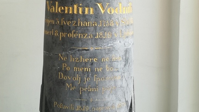Valentin Vodnik, nagrobnik (foto: Tone Gorjup)
