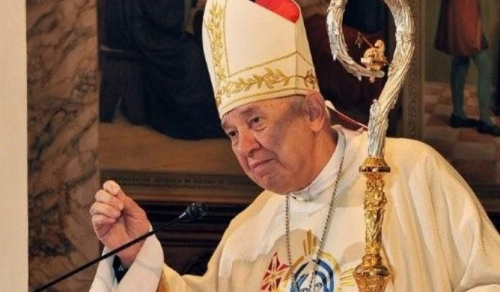 Koprski škof Jurij Bizjak med sinočnjo vigilijo (foto: Katoliška Cerkev)