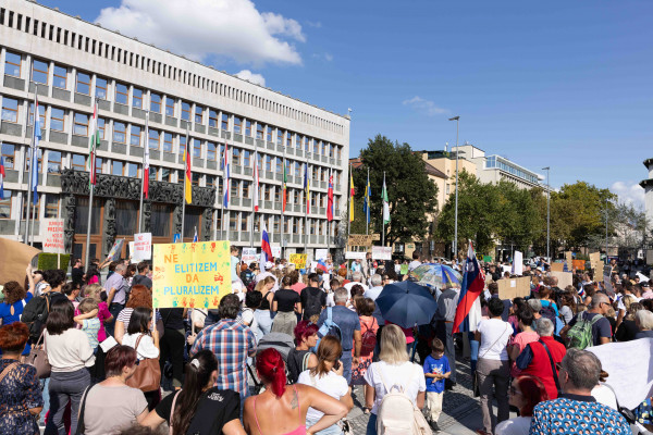 Protest za pravice otrok v zasebnih vrtcih