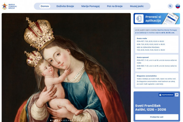 Razvita nova aplikacija za romarje in obiskovalce Brezij