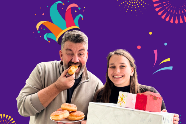 Na pustni ples otroci s škatlami, gospodinje pa s krofi