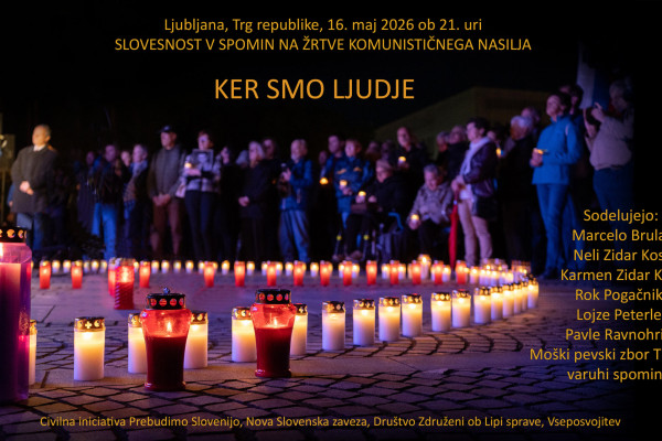 Odmevi pozabljenih: Spominski večer za žrtve komunističnega režima na Trgu republike v Ljubljani