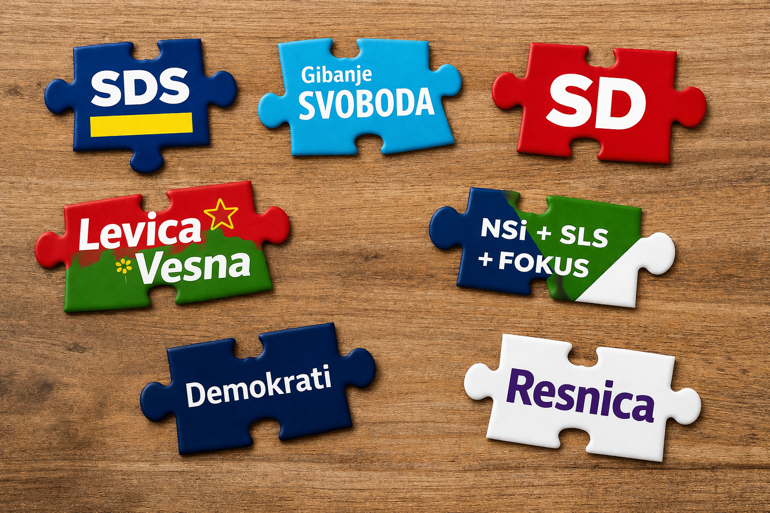 Politična sestavljanka - ustvarjeno z umetno inteligenco