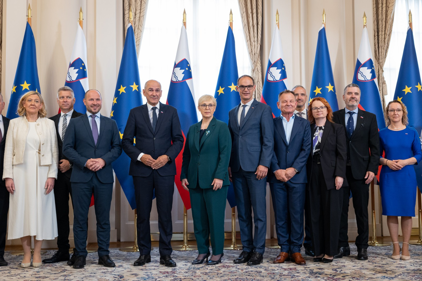 Sprejem za novoizvoljeno vlado pri predsednici republike Natasi Pirc Musar.