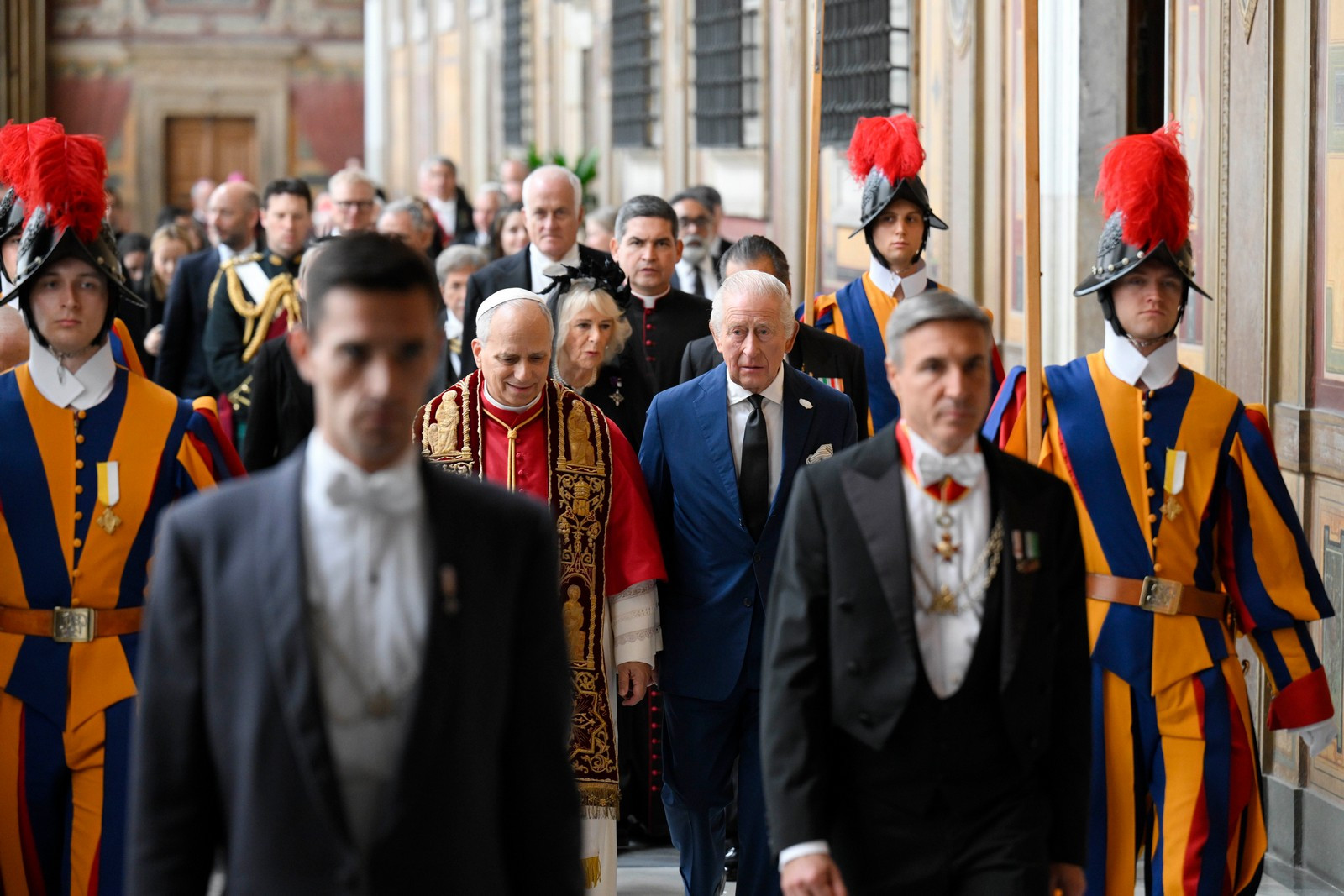 Sprejem britanskega kraljevega para v Vatikanu