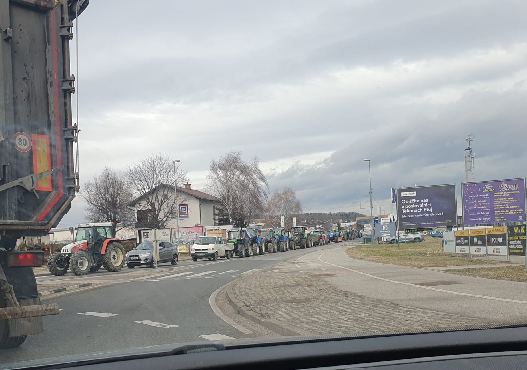 Protesti kmetov na Ptuju