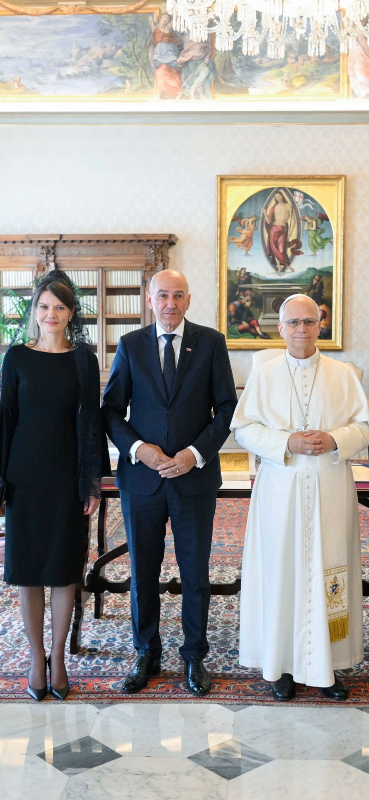 Urška Bačovnik Janša, Janez Janša in Papež Leon XVI.