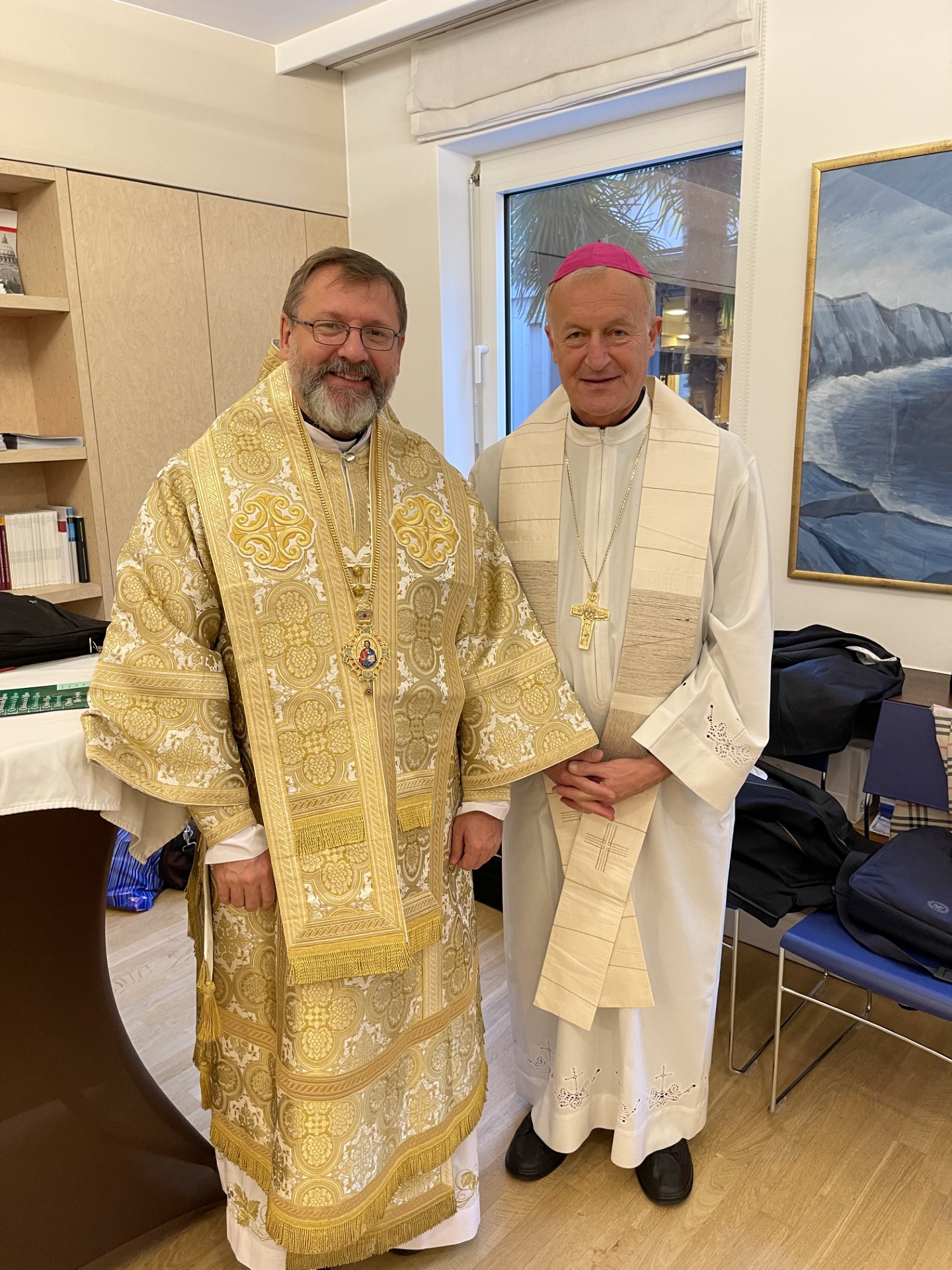Škof Anton Jamnik in višji kijevski nadškof Svjatoslav Ševčuk