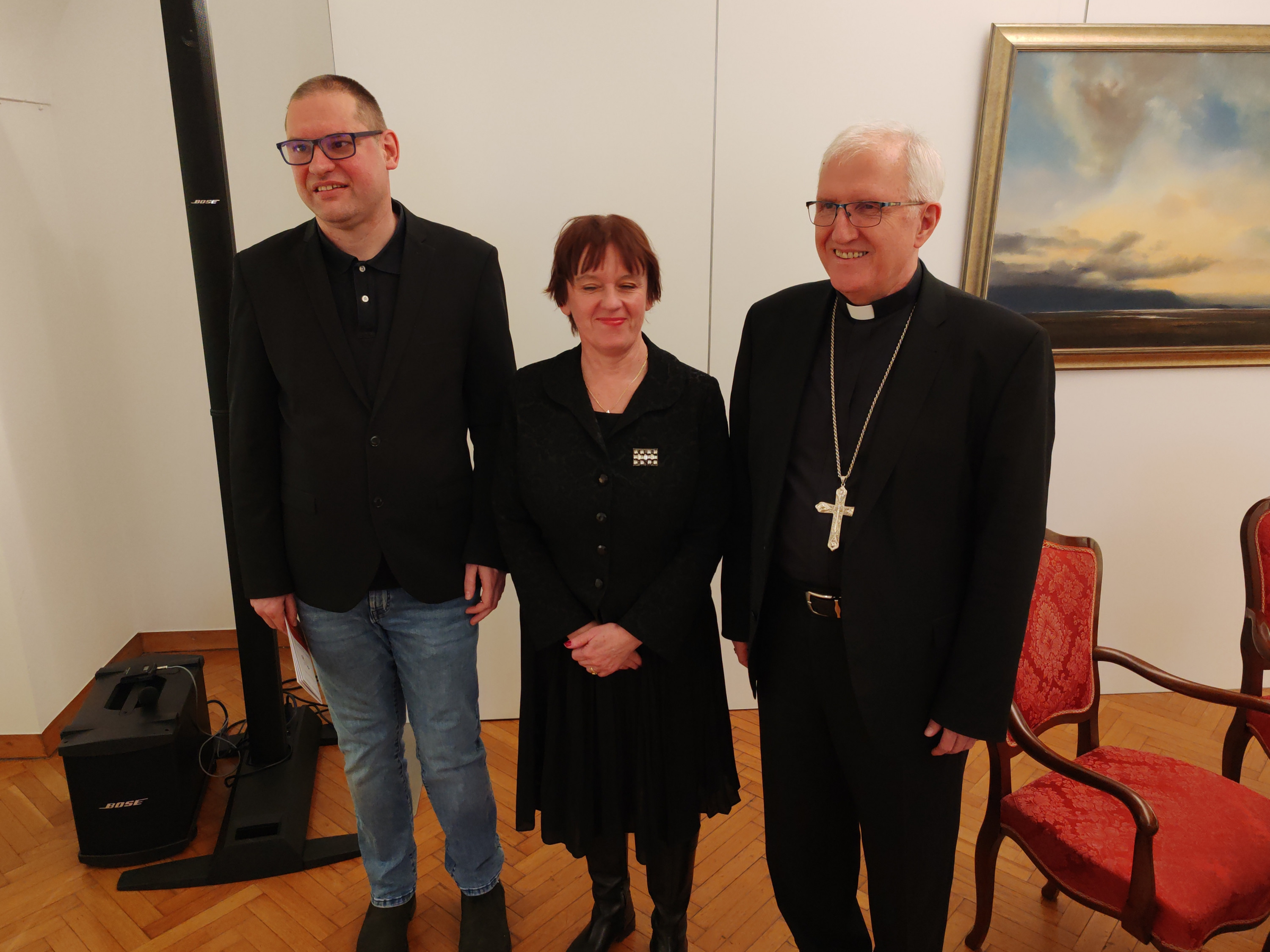 Desno: ljubljanski nadškof Stanislav Zore, levo: Aleš Maver