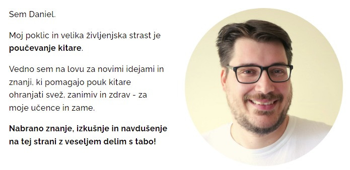 Učiteljem kitare priporočamo obisk njegove spletne strani