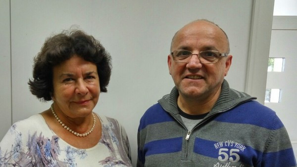 Vera Mejak in novinar Tone Gorjup