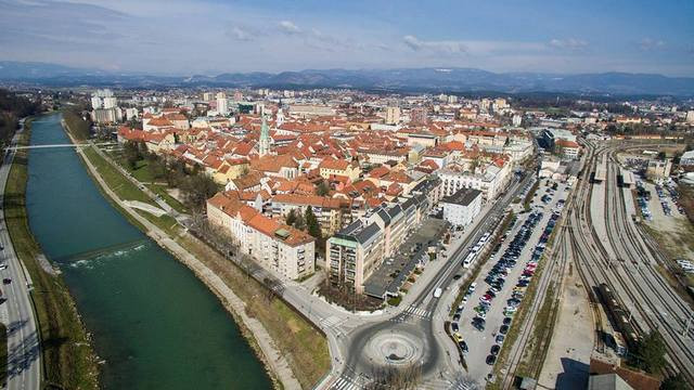 Celje, pogled z zraka