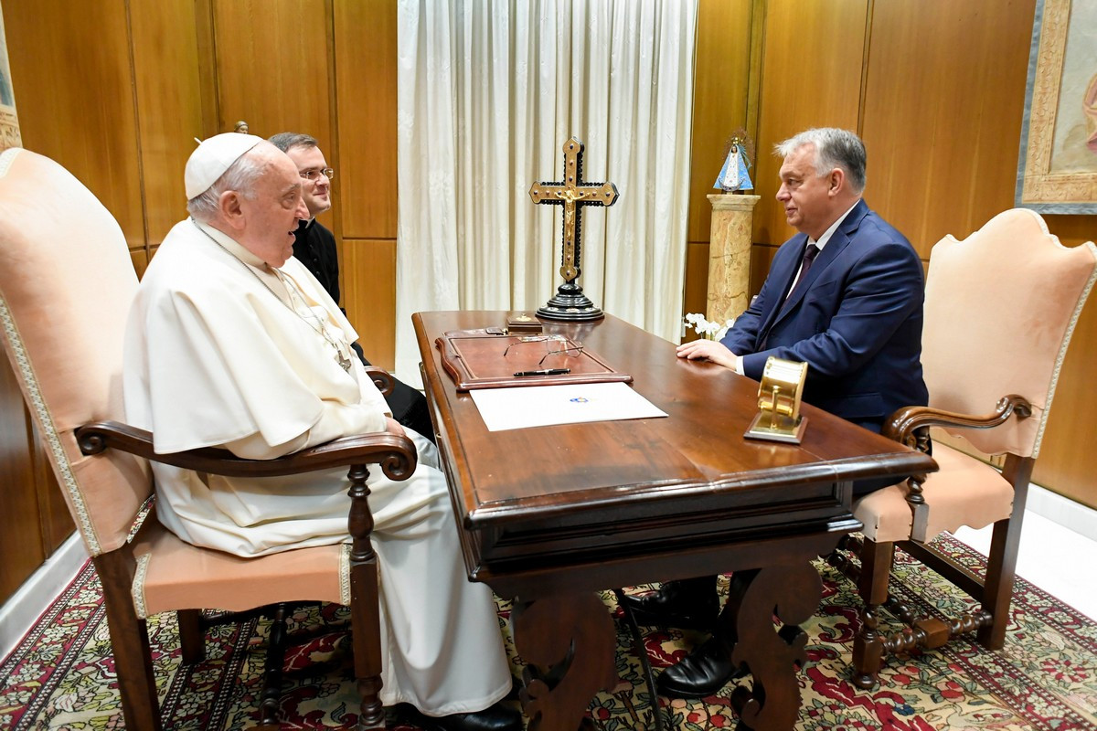 Papež in madžarski premier Viktor Orban