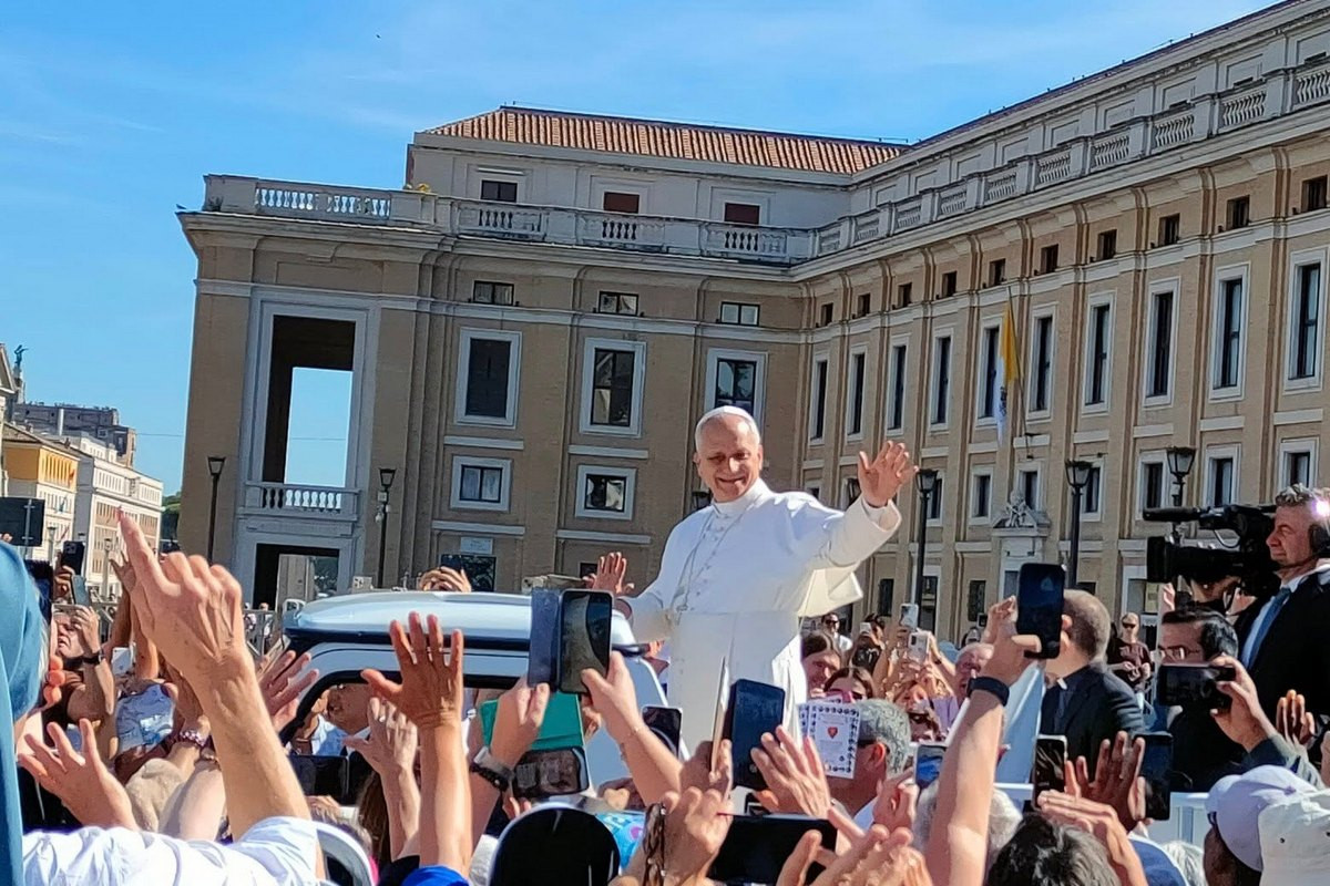 Papež Leon XIV. na jubileju posvečenih v Rimu