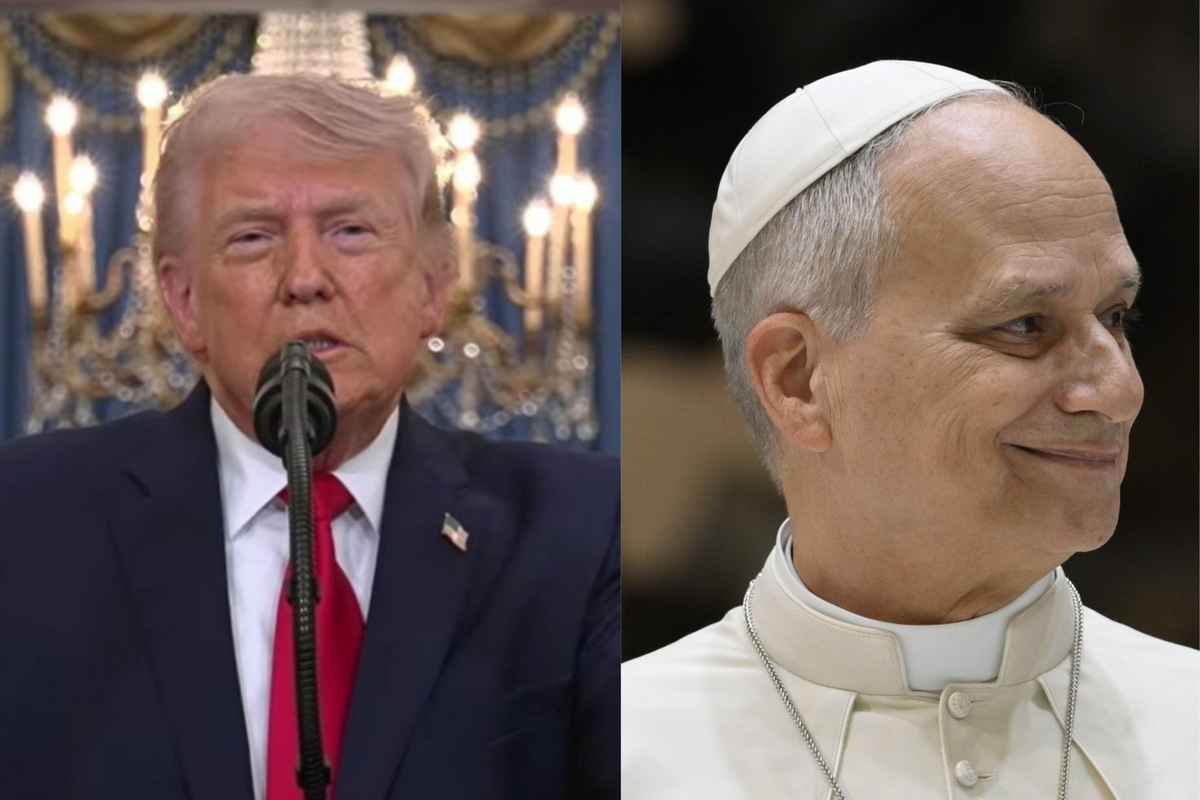 Ameriški predsednik Donald Trump in papež Leon XIV.