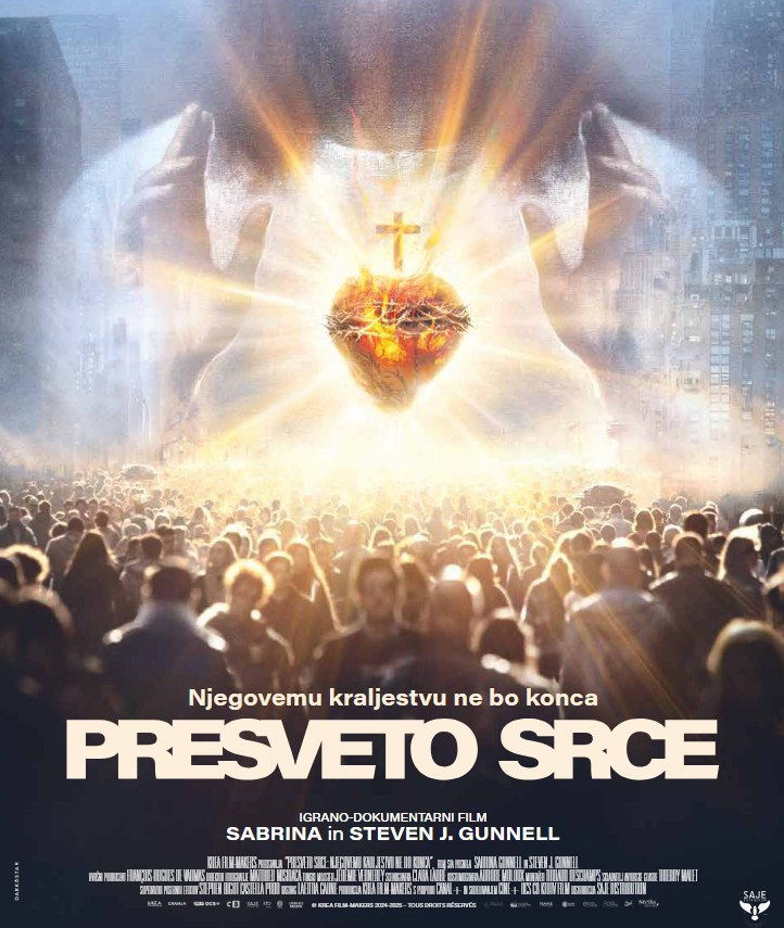 Plakat za dokumentarni film Presveto Srce – Njegovemu kraljestvu ne bo konca